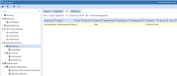 Application Server Menu Working With Application Server Sets