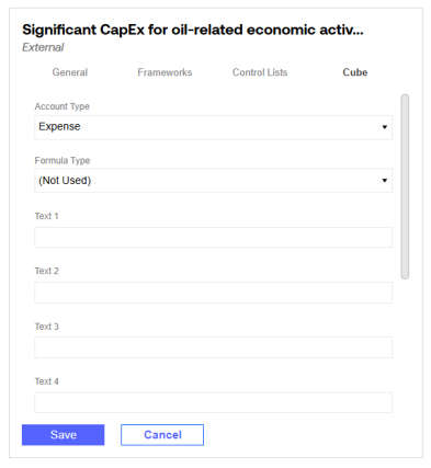 The Definition Details pane Cube tab displays