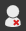 The icon has a gray background with a white silhouette of a user that has a red x.