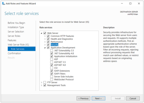 Web Server Requirements and Considerations