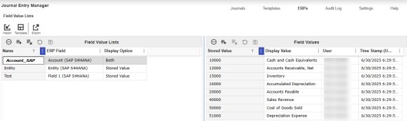 Field Value Lists
