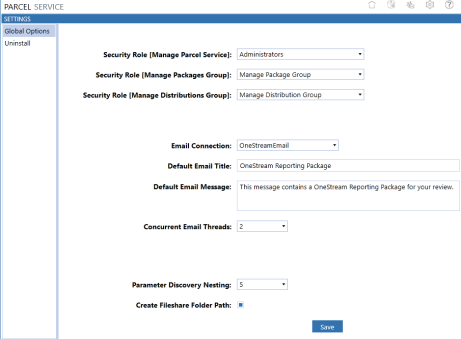Specify Global Options