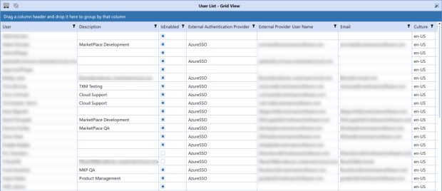 User List – Grid View
