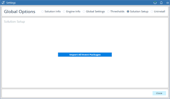 Use Solution Setup to import all your event packages for use in Sensible Machine Learning.