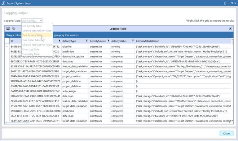 Use the Logging Table to help any environment or upgrade issues.