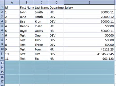 Table View Business Rule Example
