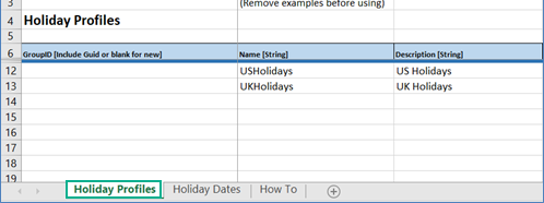 Holiday Profiles