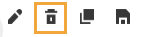 Delete the Selected ColorSet button is a trash bin.
