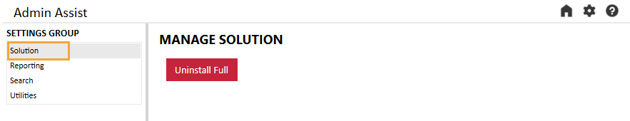 Solution Settings