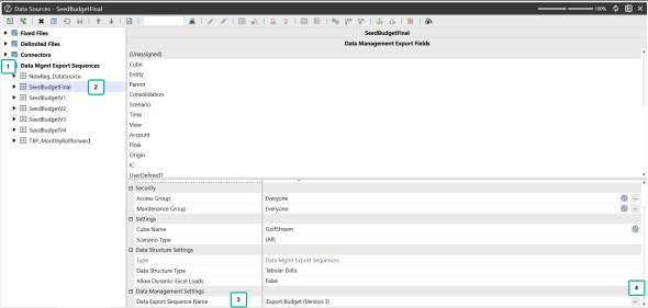 Data Management Workspace Data Management Export Sequences in Workspaces