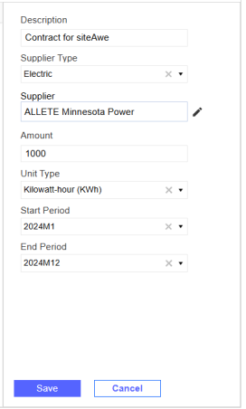 The contract details pane displays with all fields populated.