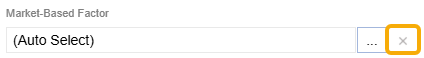 The Market-Based Factor field displays and the Reset Market-Based Factor icon is a grey x outlined