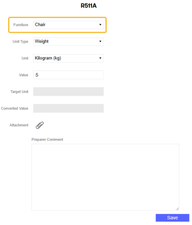 The contorl list assigned to the factor displays as a drop-down menu and is boxed with yellow highlight.