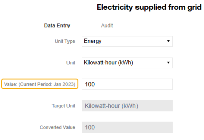 The Value field indicator is Value (Current Period: Jan2023)