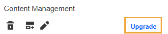 Upgrade link is blue text.