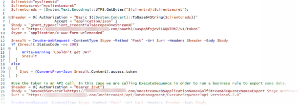 There are 28 lines of code in the legacy example.