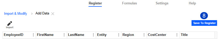 Add Data to Register