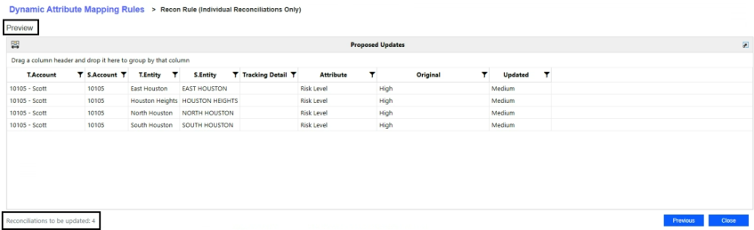 Preview button displays above the Proposed Updates grid. 