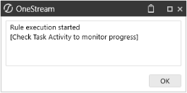 OK button is in the right hand corner of the dialog box.