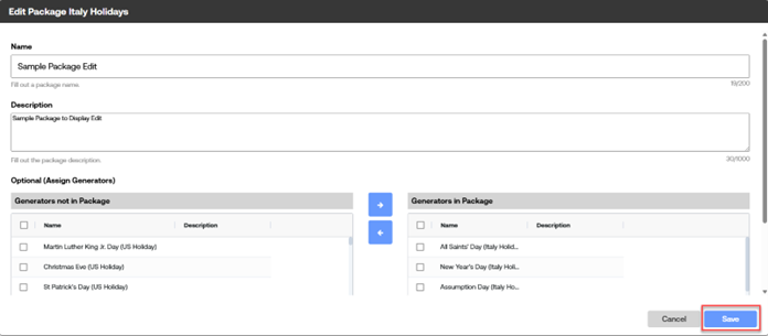 Package Actions