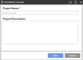 Edit existing project name and description for a Sensible Machine Learning project.
