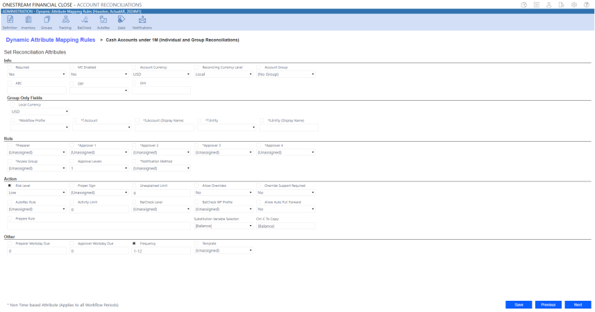Click the Save or Next button to move to save rule attributes. 